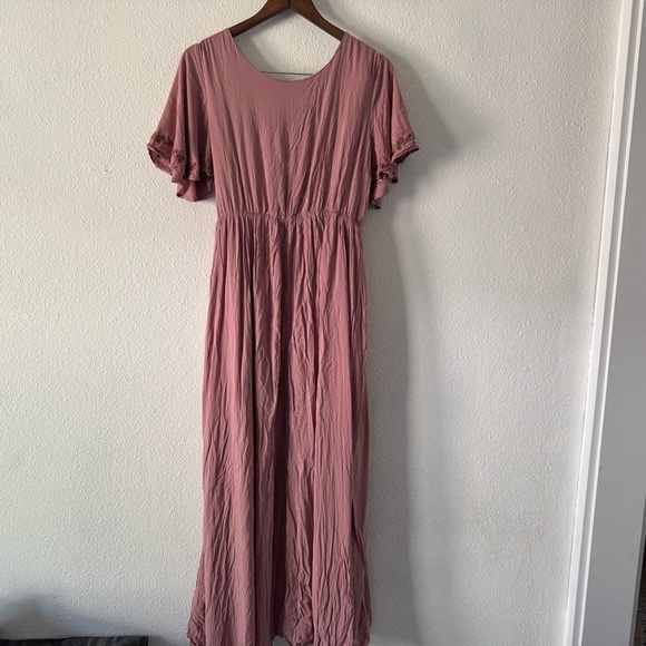 Jodifl Parklan Floral Embroidered Wrap Tie Dress Boho Chic Medium Stunning - Picture 14 of 16